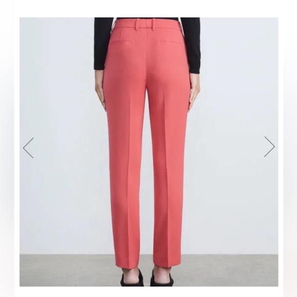 NEW Lafayette 148 Clinton Pant Vibrant Coral MPC29R-6147 Size 8 NWT - Picture 2 of 10